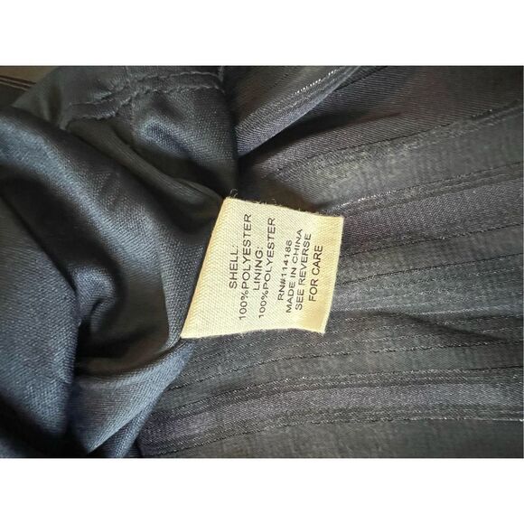 NWT! Adyson Parker Black Iris Indigo Stripe Long Sleeve Asymmetrical Hem Large - Picture 7 of 11